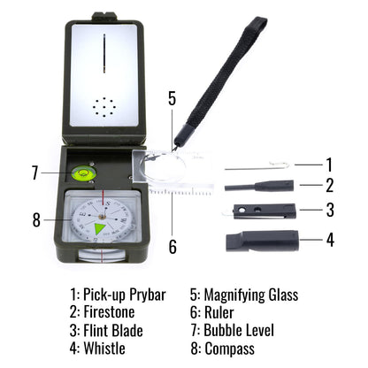 ASR Outdoor 10In1 Compact Camping Hiking Survival Kit Prepper Supplies Portable