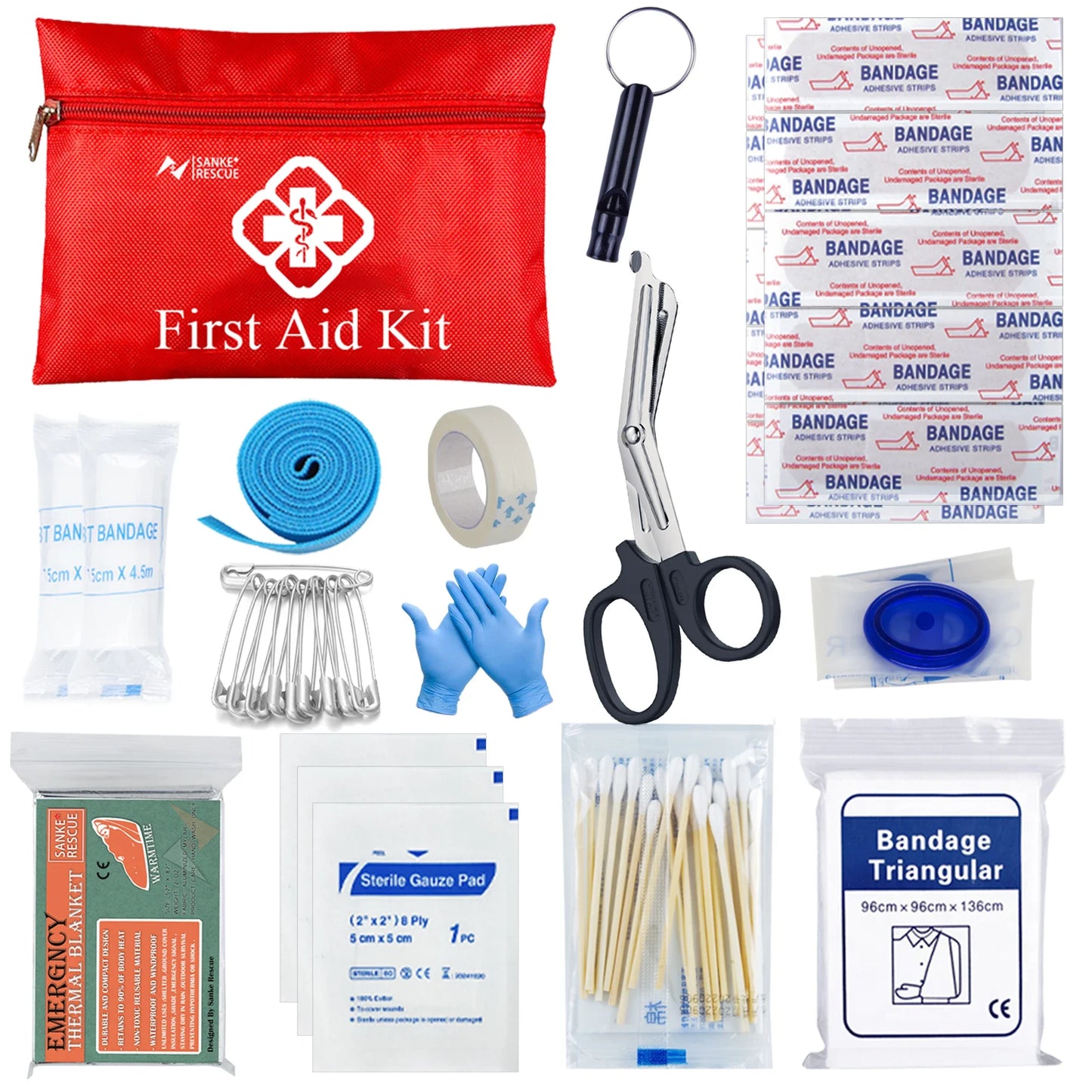 Survival First Aid Kit Survival Full Set Molle Outdoor Gear Emergency Kits Trauma Bag Camping Hiking IFAK Adventures Bag