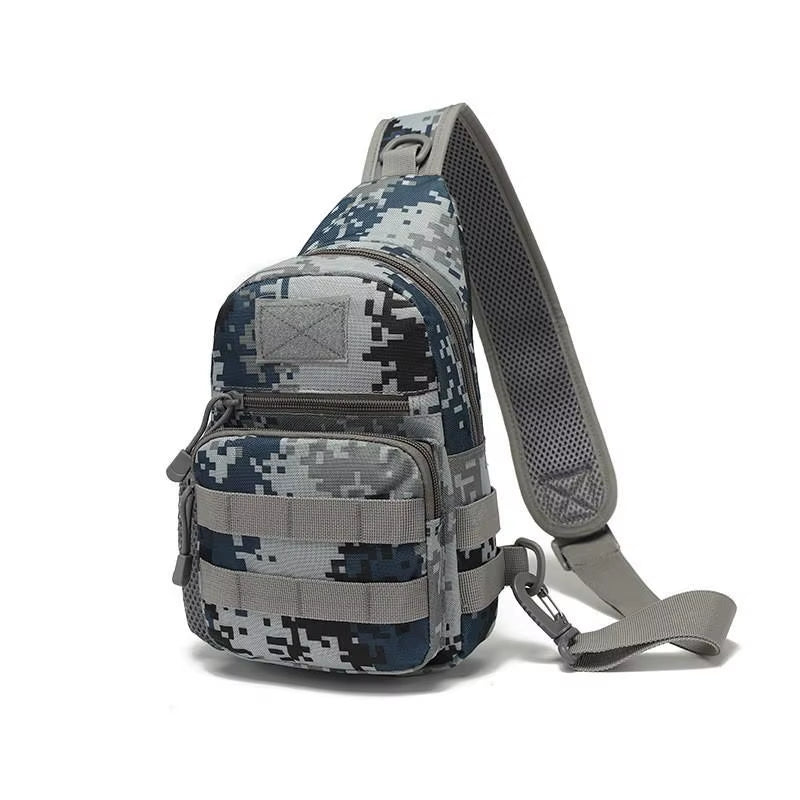Outdoor Tactical Camouflage Kettle Chest Pack Bags Men Hiking Backpack Nylon Hunting Fishing Molle Army Trekking Shoulder Bag