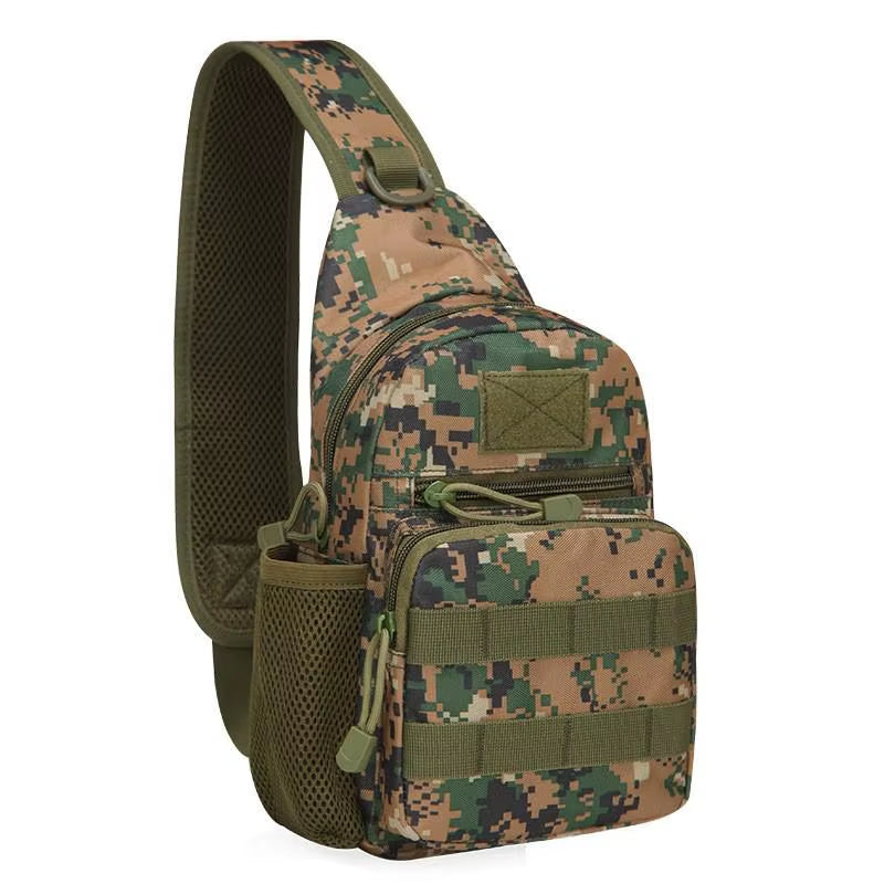 Outdoor Tactical Camouflage Kettle Chest Pack Bags Men Hiking Backpack Nylon Hunting Fishing Molle Army Trekking Shoulder Bag