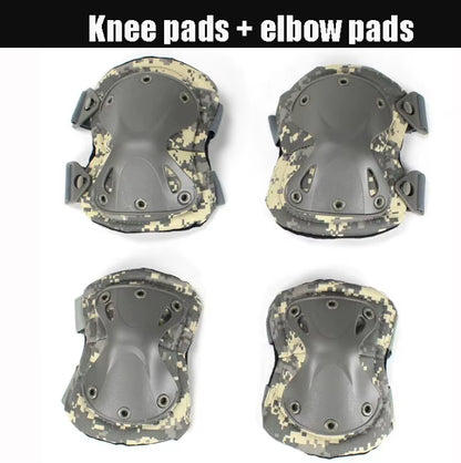Unisex Camo Tactical Kneepad Elbow Pads Knee Protector for Men Women Outdoor Sport Working Hunting Skating Safety Gear Kneecap