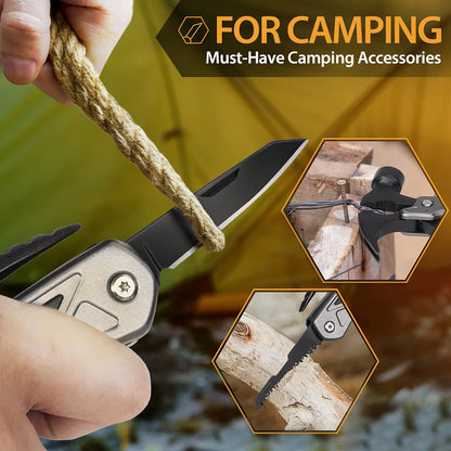 Multitool Camping Tool Gifts Ideas Stocking Stuffers for Men Women Dad