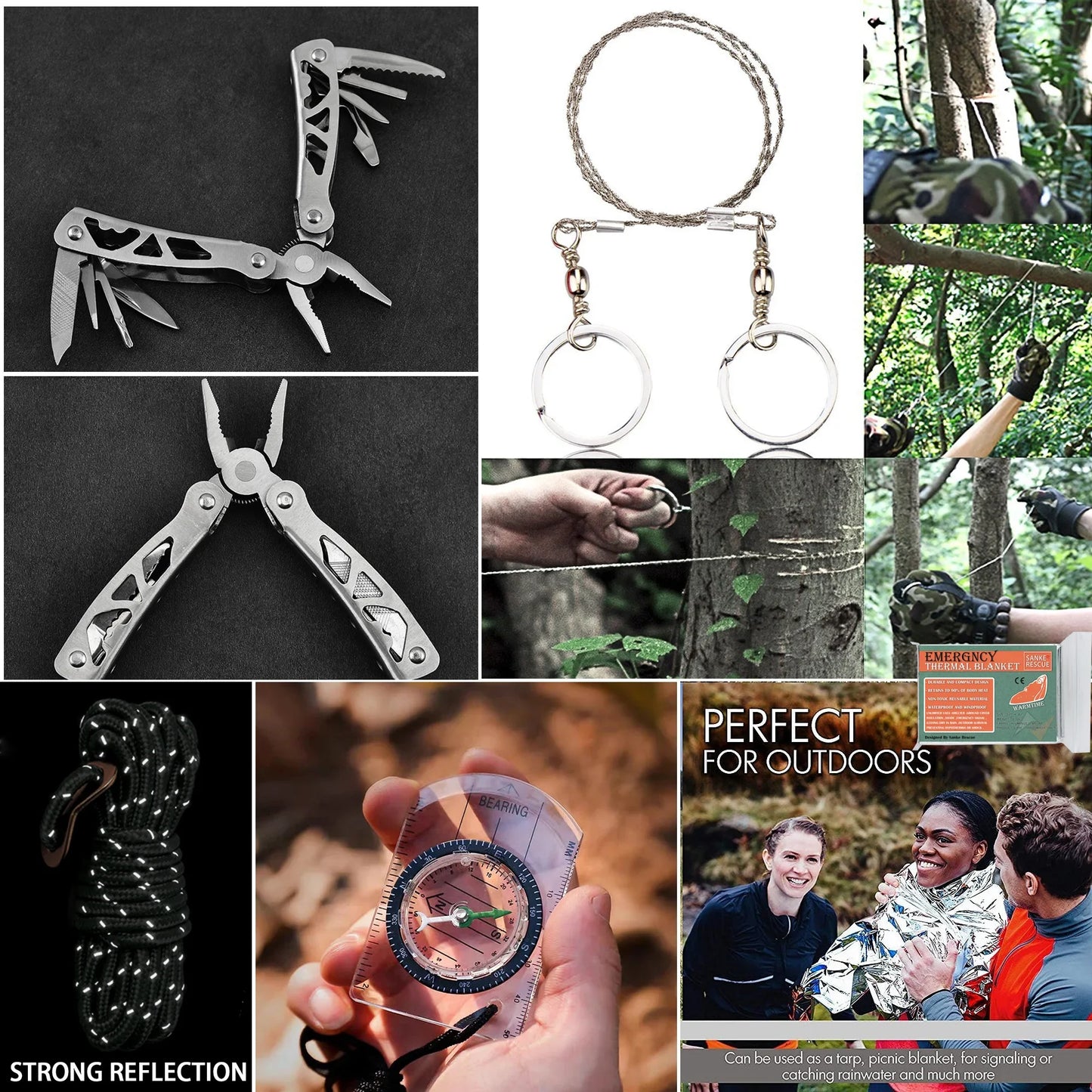 Survival First Aid Kit Survival Full Set Molle Outdoor Gear Emergency Kits Trauma Bag Camping Hiking IFAK Adventures Bag