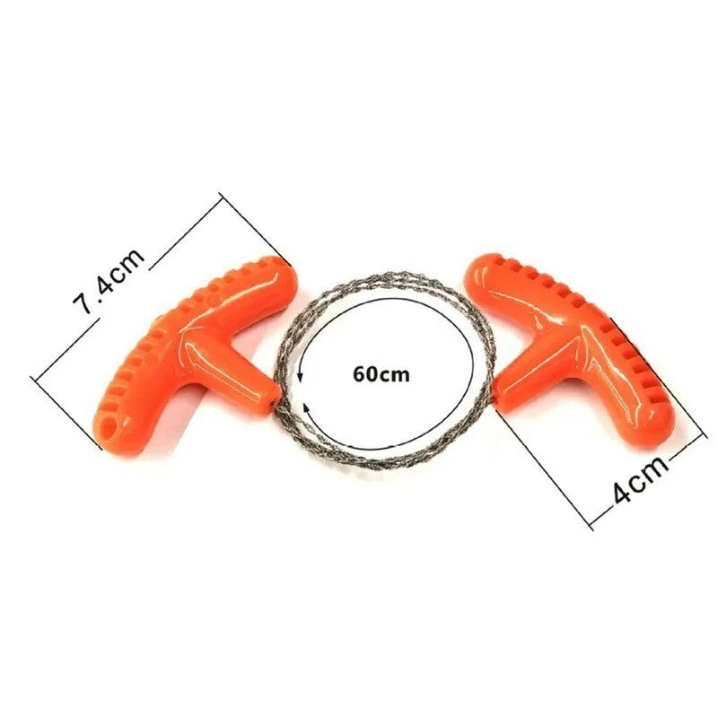 Outdoor Folding Pocket Chain Saw Survival Camping Hiking Gardening Handle Saw