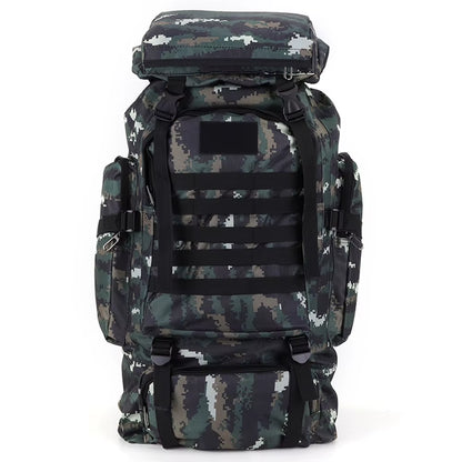 80L Tactical Bag Large Capacity Camouflage Mountaineering Backpack Waterproof Climbing Rucksack Oxford Cloth Sports Knapsack