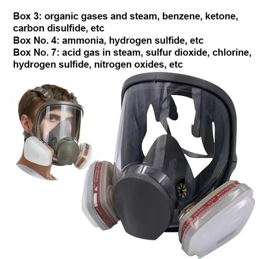 6800 anti Fog Gas Mask Industrial Paint Respirator Safety Work Filter for Full Face Dust and Formaldehyde Protection