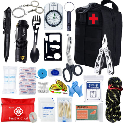 Survival First Aid Kit Survival Full Set Molle Outdoor Gear Emergency Kits Trauma Bag Camping Hiking IFAK Adventures Bag